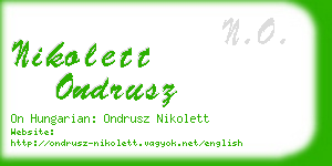 nikolett ondrusz business card